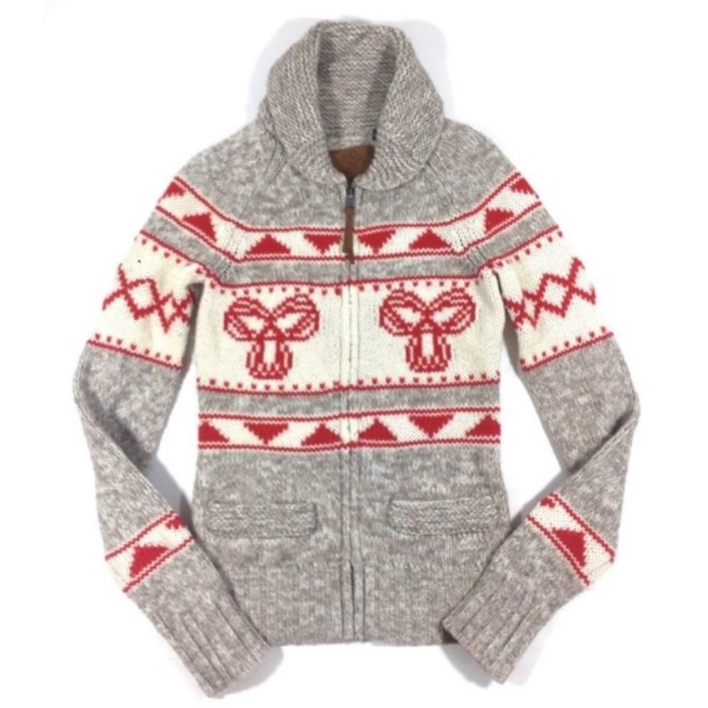 ARITZIA TNA 100% LAMBSWOOL SEE TO SKY ZIP SWEATER